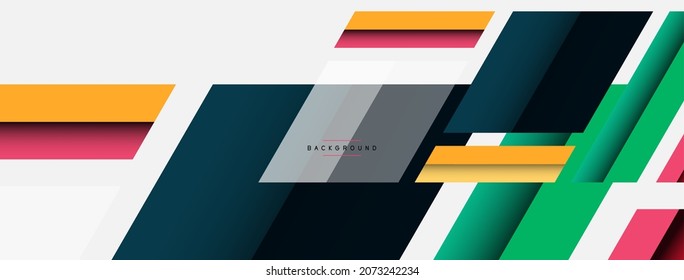 Background. Geometric diagonal square shapes and lines abstract composition. Vector illustration for wallpaper banner background or landing page