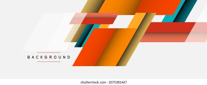 Background. Geometric diagonal square shapes and lines abstract composition. Vector illustration for wallpaper banner background or landing page