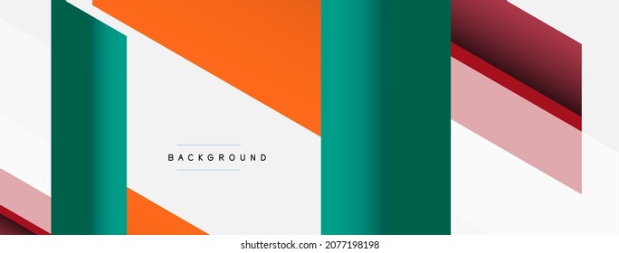 Antecedentes. Formas cuadradas diagonales geométricas y líneas de composición abstracta. Ilustración vectorial para fondo de banner de fondo o página de aterrizaje de papel tapiz