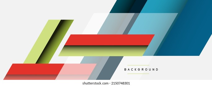 Antecedentes. Formas cuadradas diagonales geométricas y líneas de composición abstracta. Ilustración vectorial para fondo de banner de fondo o página de aterrizaje de papel tapiz