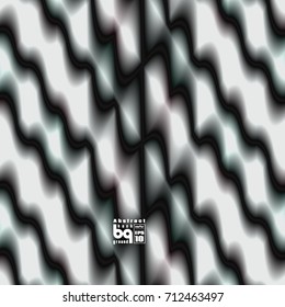 Background with geometric elements. Print on textile. Vector illustration. Black and white texture with rhombus. Abstract  mosaic.