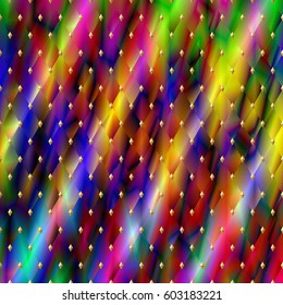 Background with geometric elements. Vector illustration. Print on textile. Colorful texture with rhombus. Abstract  glitch. Mardi Gras background. Mosaic rainbow .