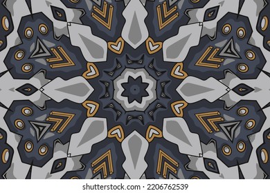 Fondo con elementos geométricos Ornamento floral vintage