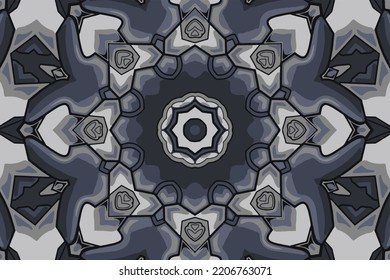 Background with geometric elements Vintage floral ornament