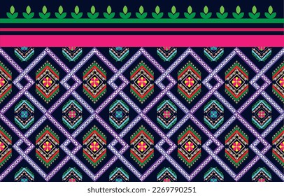 Background geometric ethnic pattern Oriental traditional Design for seamless,carpet,wallpaper,clothing,wrapping,fabric,Vector illustration.
