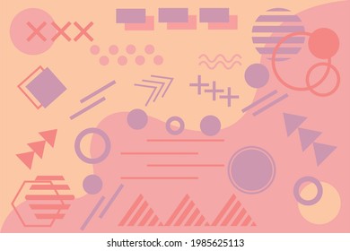 Background Geometric Flat Design Pink