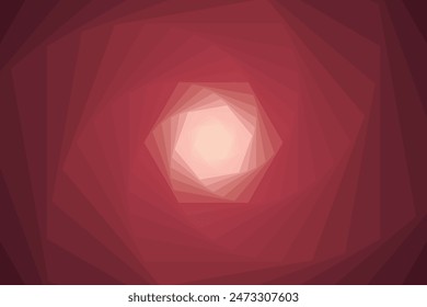 Fondo Hexágono geométrico de gradación en espiral rojo granate. Vector Estilo gráfico para Fondo de pantalla, envoltura, tela, diseño de fondo, ropa, otra producción de impresión