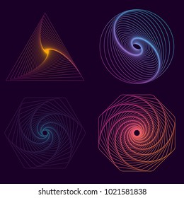 Background geometric line art abstract for layout design banner with text. Vector illustrate.