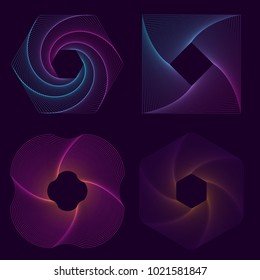 Background geometric line art abstract for layout design banner with text. Vector illustrate.