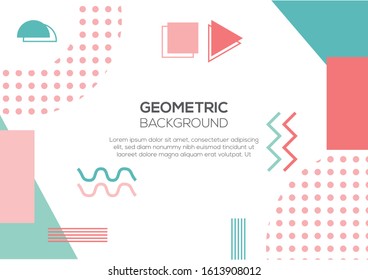 Background Geometric memphis template collections