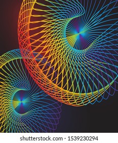 background with a geometric multicolored figure