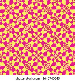 Background from a geometric ornament with the image of flowers