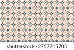 Background geometric pattern with blue and terracotta diamond tiles in retro style vector illustration for interior design wallpaper textile floor decoration vintage repeating mosaic layout