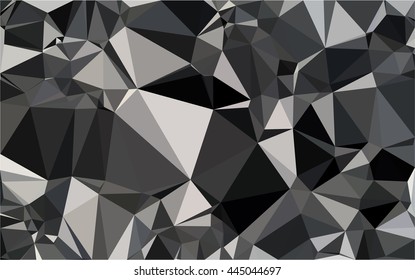 Background geometric pattern of gray and various shades of black.