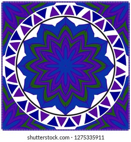 Background, geometric pattern with ornate lace frame. illustration. for Scarf Print, Fabric, Covers, Scrapbooking, Bandana, Pareo, Shawl