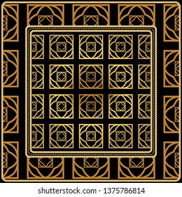 Background, Geometric Pattern With Ornate Lace Frame. Illustration. For Scarf Print, Fabric, Covers, Scrapbooking, Bandana, Pareo, Shawl