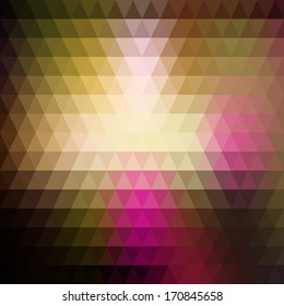 Background geometric pattern. Summer or spring theme. Colorful mosaic banner. Geometric background with place for your text. Abstract background for design. vector illustration 