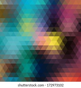 Background geometric pattern. Summer or spring theme. Geometric background with place for your text. Colorful mosaic banner. Retro pattern of geometric shapes. vector illustration 