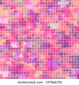 Background geometric pattern. Summer or spring theme. Colorful mosaic banner. Geometric background with place for your text. Abstract background for design 
