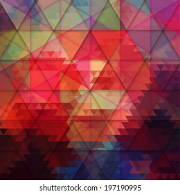 Background geometric pattern. Summer or spring theme. Colorful mosaic banner. Geometric background with place for your text. Abstract background for design 