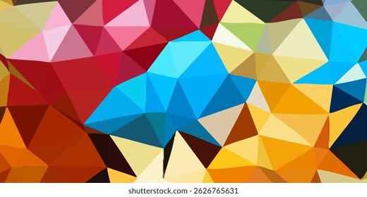 Background geometric pattern. Summer or spring theme. Colorful mosaic banner. Geometric background with place for your text. Abstract background for design. Vector background