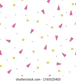 a background of Geometric patterns, squares, triangles and circles