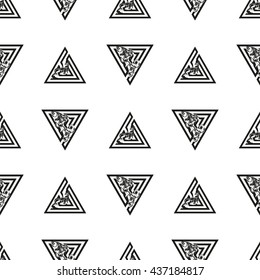 Background with geometric patterns. Triangle seamless pattern