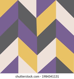 Hintergrund der geometrischen Muster in gelb-violett-weiß und weiß.