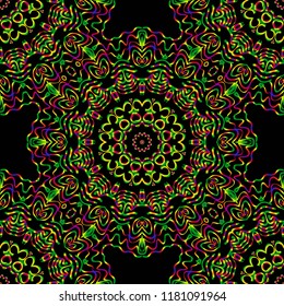 background, geometric seamless pattern with ornate lace frame