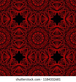 background, geometric seamless pattern with ornate lace frame