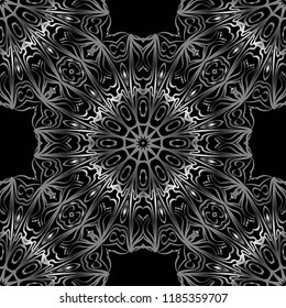 background, geometric seamless pattern with ornate lace frame