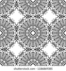 background, geometric seamless pattern with ornate lace frame