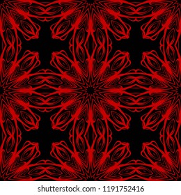 background, geometric seamless pattern with ornate lace frame