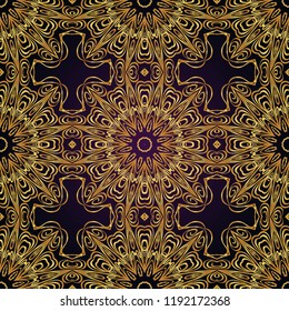 background, geometric seamless pattern with ornate lace frame