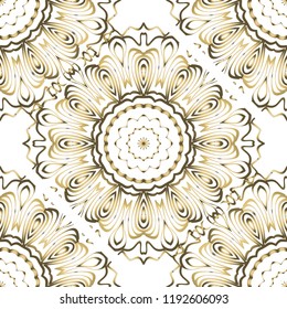background, geometric seamless pattern with ornate lace frame