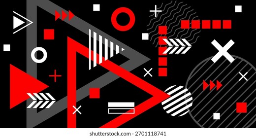 Plano de fundo de formas geométricas. Banner abstrato para design. Histórico tecnológico. Ilustração vetorial .