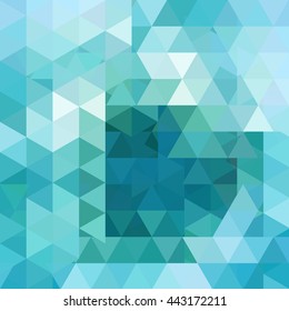 Background of geometric shapes. Abstract triangle background. Mosaic pattern. Vector illustration. Blue, white colors. 