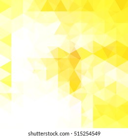 Background of geometric shapes. Abstract triangle geometrical background. Mosaic pattern. Vector EPS 10. Vector illustration. White, yellow colors