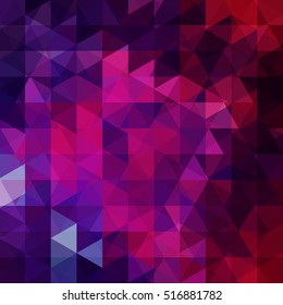 Background of geometric shapes. Abstract triangle geometrical background. Mosaic pattern. Vector EPS 10. Vector illustration. Pink, purple colors