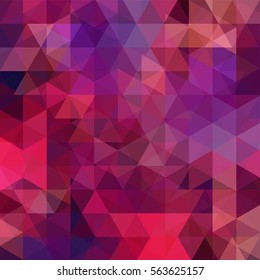 Background of geometric shapes. Abstract triangle geometrical background. Mosaic pattern. Vector EPS 10. Vector illustration. Pink, purple colors. 