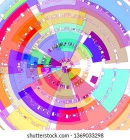 Background of geometric shapes and arithmetic signs