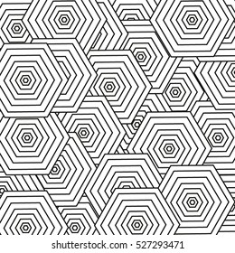 Background of geometric shapes in black and white