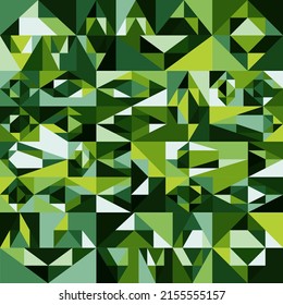 Seamless Abstract Background of Geometric Shapes Chaotic Pattern. Geometric Mosaic of Triangles, Vector Polygon Abstract Template, Extreme Sport Style Illustration, Texture for Textile Fabric