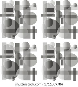 Background from geometric shapes, circles and rectangles . Pattern