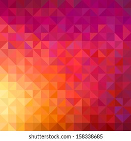 Background Of Geometric Shapes. Colorful Mosaic Pattern. Retro Triangle Background