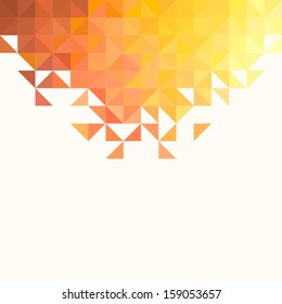 Background of geometric shapes. Colorful mosaic pattern. Retro triangle background