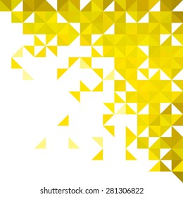 Background of geometric shapes. Colorful mosaic pattern. Retro triangle corner background