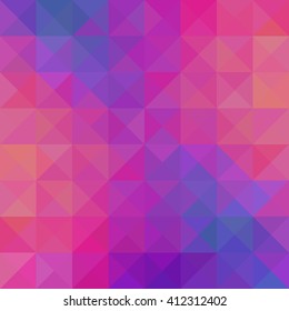 Background of geometric shapes. Colorful mosaic pattern. Retro triangle background