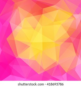 Background of geometric shapes. Colorful mosaic pattern. Vector EPS 10. Vector illustration. Pink, yellow colors. 