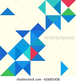 Background of geometric shapes. Colorful mosaic pattern. Triangle background